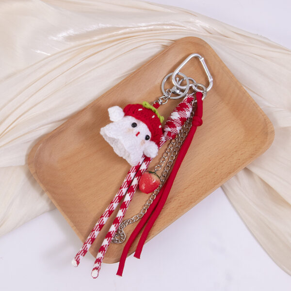 oly-f18b4f4e3983a6cfdbf118ad1bfb1d01 Wholesale Halloween pumpkin bag hanging DIY wool braided rope keychain