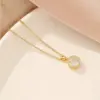 316 Stainless Steel Copper Square Electroplated 18K Real Gold Plated Vacation Classic Style Waterproof Non Tarnish Cable Chain Pendant Necklace