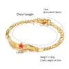 Wholesale Xuping New Drop Oil Series Geometric Square Lightweight Imitation Gold Color Children's Bracelets