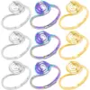 Wholesale PVD Coated Real Gold Plated 18K Gold Geometric 304 Stainless Steel INS Style Waterproof Non Tarnish Open Ring