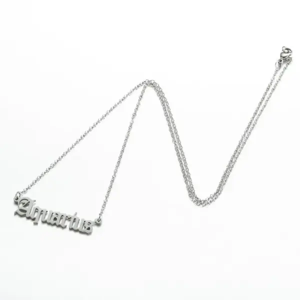 Wholesale Jewelry Retro Letter 201 Stainless Steel 18K Gold Plated Plating Stainless Steel Necklaces