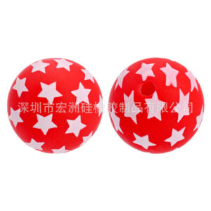 1 red background star / 15mm (other sizes can be customized)