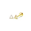Wholesale 14K Gold Plated 316 Stainless Steel Zircon Star Casual Formal Simple Style Ear Studs For Unisex