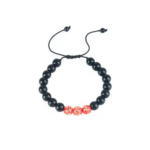 Wholesale Simple Style Geometric Glass Glass Obsidian Bracelets In Bulk