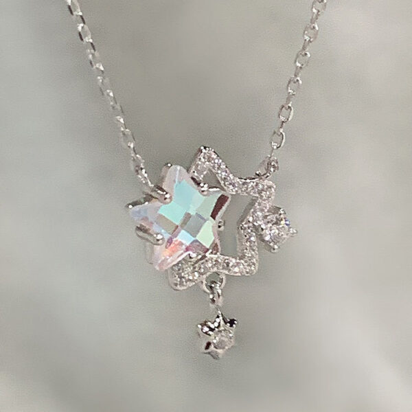 Wholesale "Shining Gemini" Magic Star Necklace Light Luxury Niche Design Elegant Clavicle Chain for Women