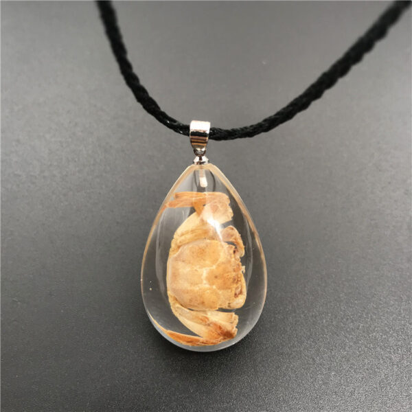 Wholesale New transparent insect keychain creative micro-landscape real insect yellow scorpion amber pendant