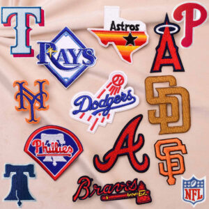 oly-f1ae8feb6281a71d89d4320dfab0c7a8 Wholesale In stock baseball team badge embroidery team logo cloth stickers clothes bag decoration decals repair hole patch stickers
