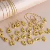 Wholesale Copper Gold Plated Simple Style Letter Pendant Necklace