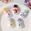 Wholesale Christmas snowman rubber beads, Christmas loose beads DIY