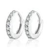 Wholesale 1 Pair Elegant Simple Style Geometric Plating Copper Zircon Hoop Earrings