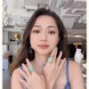 Wholesale French niche design Aurel * eBider * ann turquoise ring Vintage middle ancient gold ring