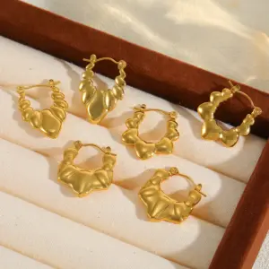 Wholesale 1 Pair Basic Simple Style Irregular Geometric Plating 304 Stainless Steel 18K Gold Plated Earrings