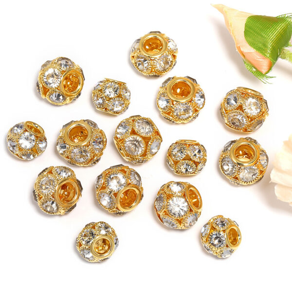 Wholesale Large Hole Ball Beaded Diamond Beads