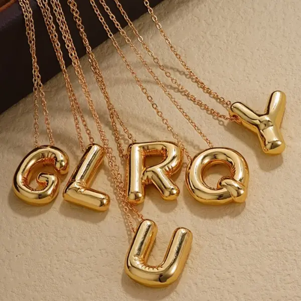 Wholesale Casual Simple Style Letter Copper Pendant Necklace In Bulk