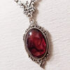 oly-f1e35883b7263d033b2d656fb5c47cd8 Wholesale Cross-border Hot Sale Brand New Retro Red Quartz Crystal Necklace Sier Plated Fashion Jewelry Pendant Necklace