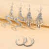 Wholesale Halloween Retro Snake Shape Alloy Earring Set