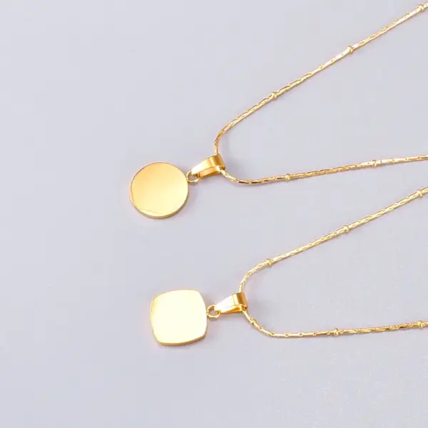 oly-f1e46748e1a8f3220f9b51a50e2c81aa Wholesale PVD Coated Real Gold Plated 18K Gold Heart 304 Stainless Steel Titanium Steel Waterproof Non Tarnish 304 Stainless Steel Titanium Steel Necklace