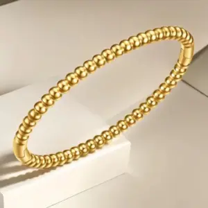 14-B-4 Gold round Beads Bracelet