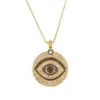Wholesale Copper Inlaid Zircon Devil'S Eye Copper Necklaces