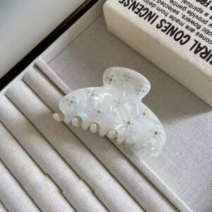 Colorful white-diamond hair grip