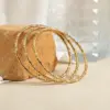 Wholesale Punk Simple Style Round 304 Stainless Steel Plain Bracelet In Bulk