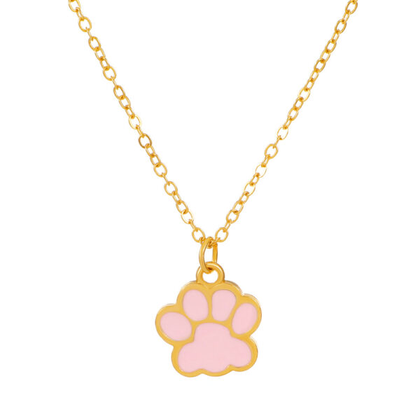 Wholesale Korean fashion cute cat claw color cartoon pendant necklace ins sweet cool creative hip hop niche oil accessories