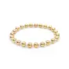 Wholesale Copper Ig Style Color Block Beaded Knitting Bracelets