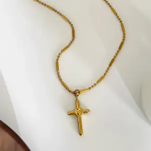 Stick Bead Love Cross