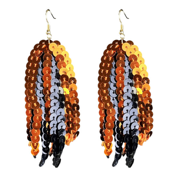 Wholesale Sports Season Multicolor Sparkling Tassel Earrings