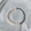 Wholesale Elegant Color Block 304 Stainless Steel Freshwater Pearl Bracelets In Bulk