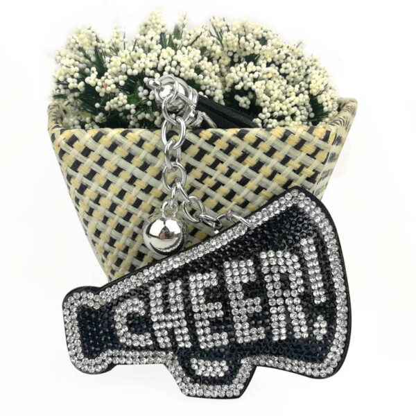 Wholesale diamond-encrusted English letter CHEER key chain