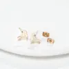 Wholesale PVD Coated 18K Gold Real Gold Plated 304 Stainless Steel Fashion Waterproof Non Tarnish Ear Studs