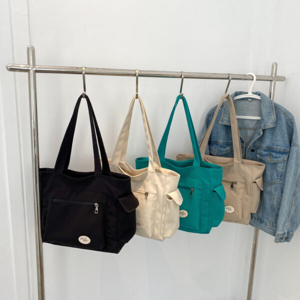 Wholesale Shoulder Bag for Women, Large Capacity, Versatile Canvas Bag, Student Simple Handbag, Casual Crossbody Bag, Tutoring Bag, Mommy Bag