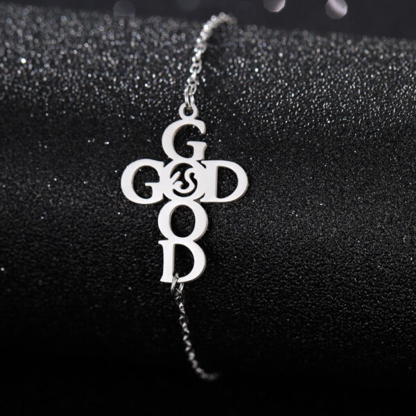 Wholesale Silver Stainless Steel Cross Bracelet