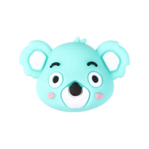 3d turquoise green koala head