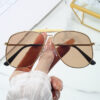 Wholesale European and American Ladies Toad Mirror Metal Large Frame Sunglasses 2024 New Sunglasses Ins Popular Same Style Sunglasses