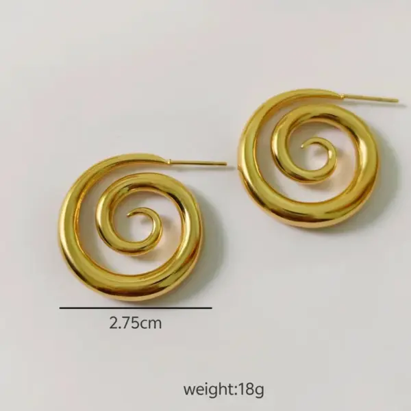 Wholesale PVD Coated 18K Gold Plated Real Gold Plated Geometric 304 Stainless Steel Casual Simple Style Waterproof Non Tarnish Earrings Necklace