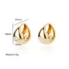 Wholesale PVD Coated Real Gold Plated Circle Stainless Steel Simple Style Commute Waterproof Non Tarnish Earrings