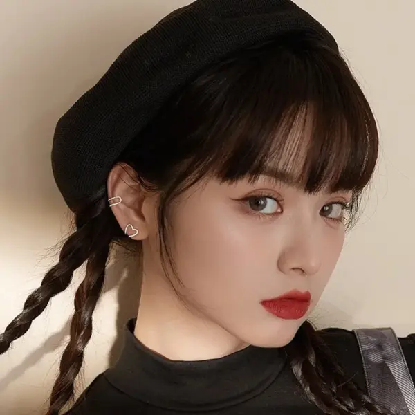 Wholesale Jewelry Simple Hollow Heart Copper Ear Bone Clip Nihaojewelry