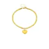 PVD Coated Real Gold Plated Geometric Heart Shape Titanium Steel Simple Style Classic Style Waterproof Non Tarnish Bracelets Anklet Necklace