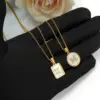 Wholesale Real Gold Plated Round Letter 304 Stainless Steel Elegant Waterproof Non Tarnish Necklace