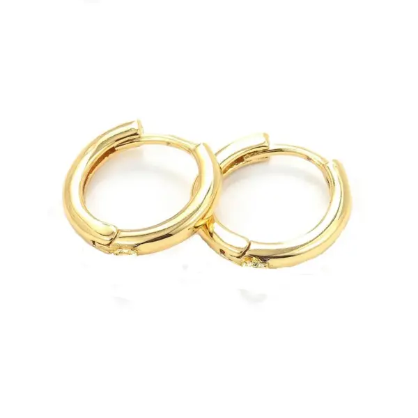 1 Pair Fashion Round Inlay Copper Zircon Earrings