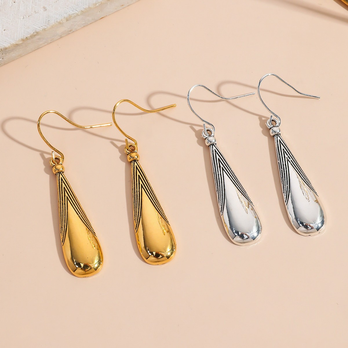 Wholesale European and American Cross-Border E-Commerce New Products Hot-Selling Women's Earrings Foreign Trade pular Retro Fashion Creative Water op