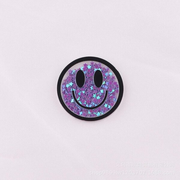 Wholesale Cartoon smiley face solid color star loose wder acrylic