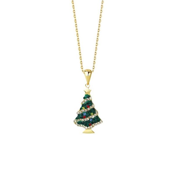 Wholesale Colorful Christmas Tree Necklace