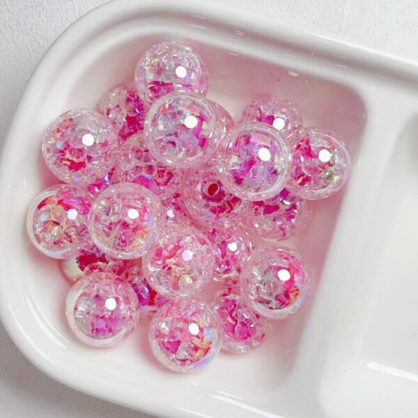 Wholesale 16mm High uv Electroplated Bursting Sugar Beads diy Handmade Mobile Phone Chain Keychain Beaded Material Accessories