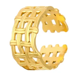35 18k real gold woven S321