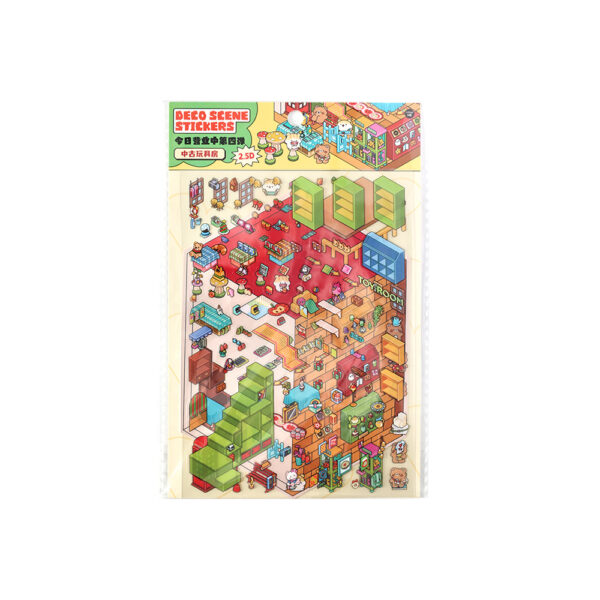 Wholesale InfeelMe's 4th Bomb Series 2.5D Landscape Sticker Cute Hand Account diy Scene Decoration in Business Today