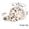 Wholesale Women's spring and summer new leopard cross elastic net ponytail baseball cap cap cap sun hat sunshade hat B798