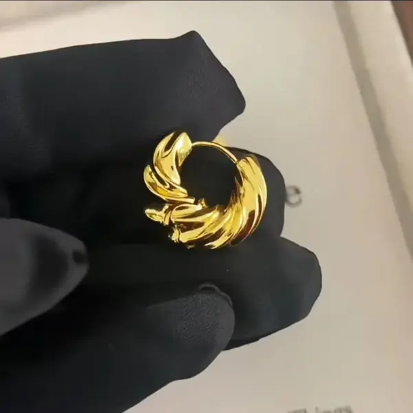 Wholesale Retro Solid Color Copper Earrings Plating Copper Earrings